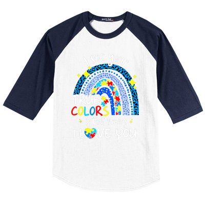 I See Your True Colors Support Rainbow Autism Awareness Baseball Sleeve Shirt