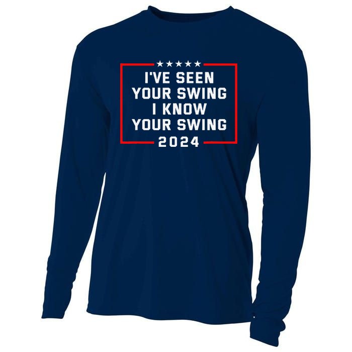 IVe Seen Your Swing I Know Your Swing Golf Funny Political Cooling Performance Long Sleeve Crew