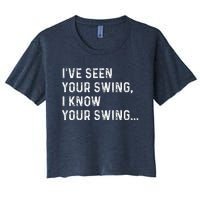 IVe Seen Your Swing I Know Your Swing Funny Biden Women's Crop Top Tee