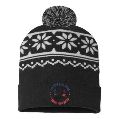 IVe Seen Your Swing I Know Your Swing Funny Golf Vintage USA-Made Snowflake Beanie