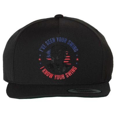 IVe Seen Your Swing I Know Your Swing Funny Golf Vintage Wool Snapback Cap