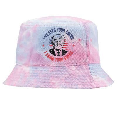 IVe Seen Your Swing I Know Your Swing Funny Golf Vintage Tie-Dyed Bucket Hat