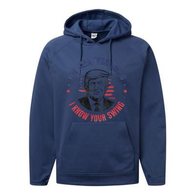 IVe Seen Your Swing I Know Your Swing Funny Golf Vintage Performance Fleece Hoodie