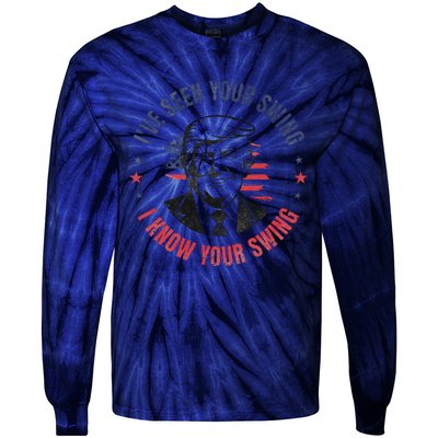 IVe Seen Your Swing I Know Your Swing Funny Golf Vintage Tie-Dye Long Sleeve Shirt