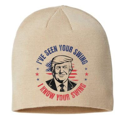 IVe Seen Your Swing I Know Your Swing Funny Golf Vintage Sustainable Beanie