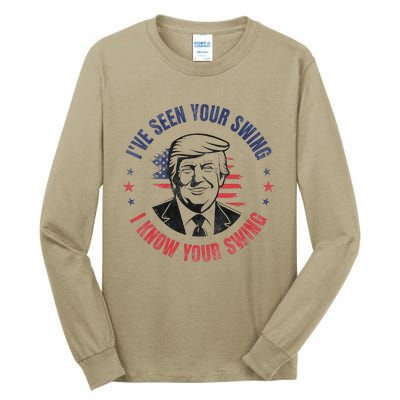 IVe Seen Your Swing I Know Your Swing Funny Golf Vintage Tall Long Sleeve T-Shirt