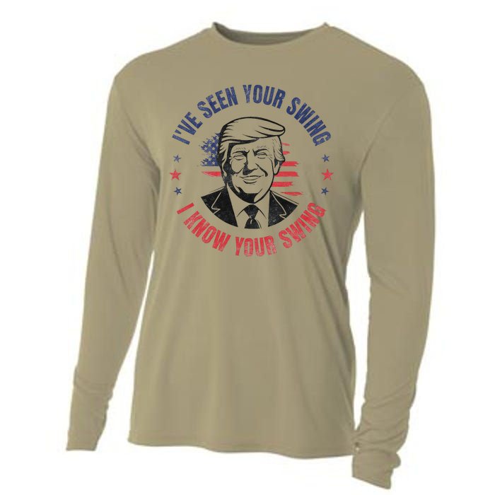 IVe Seen Your Swing I Know Your Swing Funny Golf Vintage Cooling Performance Long Sleeve Crew