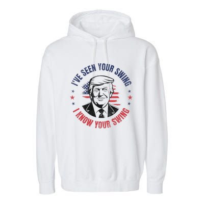 IVe Seen Your Swing I Know Your Swing Funny Golf Vintage Garment-Dyed Fleece Hoodie