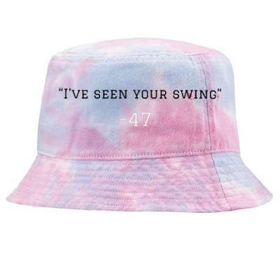 IVe Seen Your Swing I Know Your Swing Funny Trump Tie-Dyed Bucket Hat