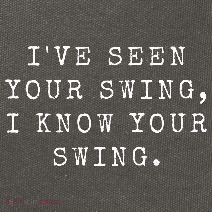 IVe Seen Your Swing I Know Your Swing Cotton Canvas Backpack