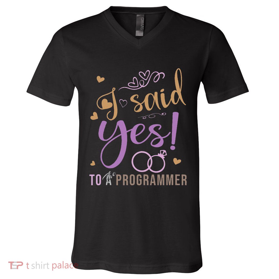 I Said Yes Programmer Engagement Announcement V-Neck T-Shirt