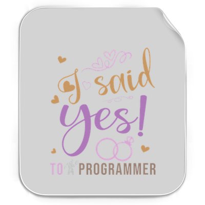 I Said Yes Programmer Engagement Announcement Permanent Decal Sticker