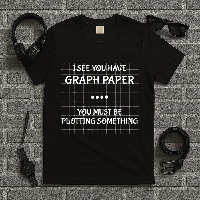 I See You Have Graph Paper You Must Be Plotting Something T-Shirt