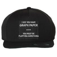 I See You Have Graph Paper You Must Be Plotting Something Wool Snapback Cap