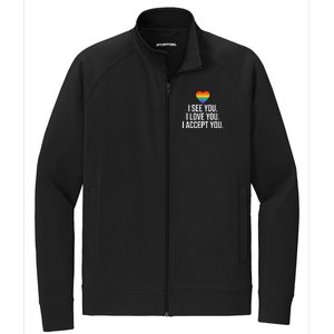 I See You I Love You I Accept You LGBTQ Pride Month Stretch Full-Zip Cadet Jacket