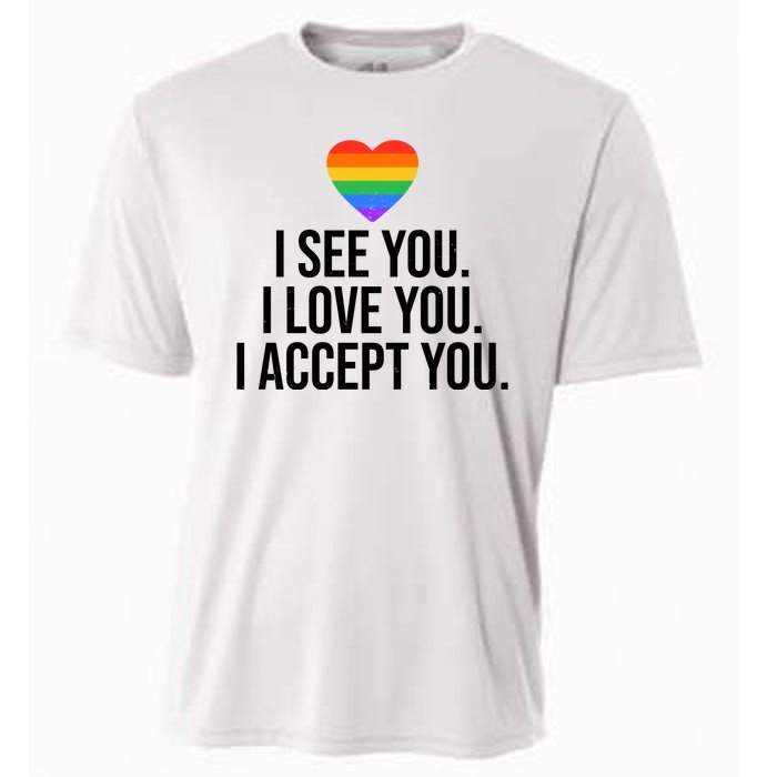 I See You I Love You I Accept You LGBTQ Pride Month Cooling Performance Crew T-Shirt