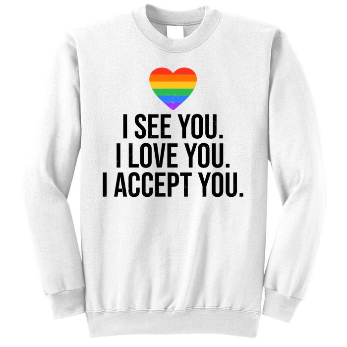 I See You I Love You I Accept You LGBTQ Pride Month Sweatshirt