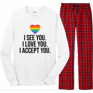 I See You I Love You I Accept You LGBTQ Pride Month Long Sleeve Pajama Set