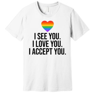 I See You I Love You I Accept You LGBTQ Pride Month Premium T-Shirt