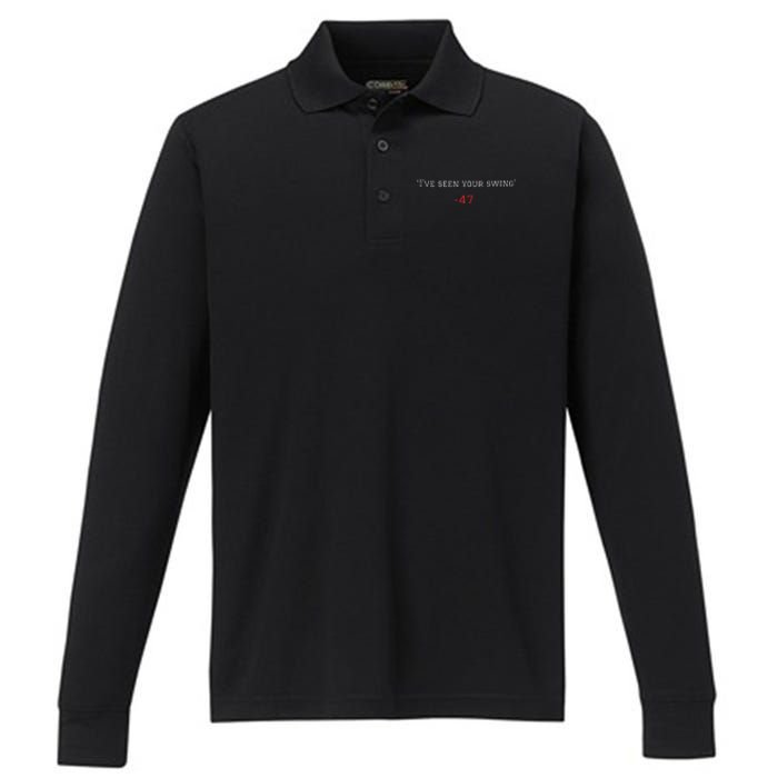 IVe Seen Your Swing Debate 2024 Performance Long Sleeve Polo