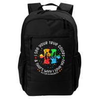 I See Your True Colors Puzzle World Autism Awareness Month Daily Commute Backpack