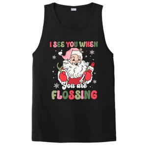 I See You When Flossing Christmas Dentist Xmas Flossing PosiCharge Competitor Tank