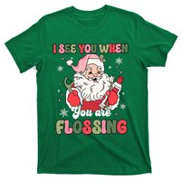 I See You When Flossing Christmas Dentist Xmas Flossing T-Shirt