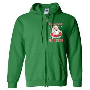 I See You When Flossing Christmas Dentist Xmas Flossing Full Zip Hoodie