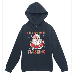 I See You When Flossing Christmas Dentist Xmas Flossing Urban Pullover Hoodie