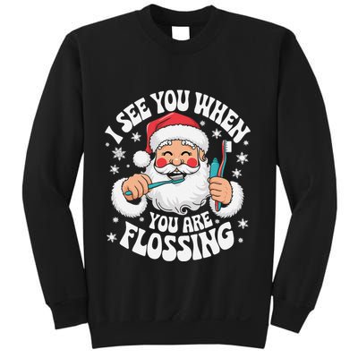I See You When Your Flossing Christmas Dentist Xmas Flossing Sweatshirt