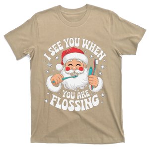 I See You When Your Flossing Christmas Dentist Xmas Flossing T-Shirt