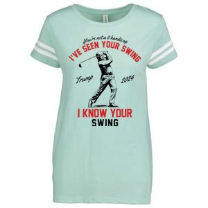 IVe Seen Your Swing I Know Your Swing Funny Trump Golf 2024 Enza Ladies Jersey Football T-Shirt