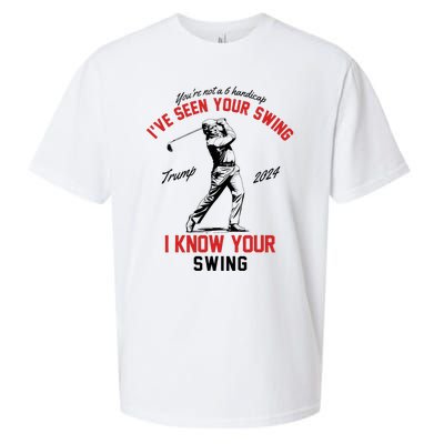 IVe Seen Your Swing I Know Your Swing Funny Trump Golf 2024 Sueded Cloud Jersey T-Shirt