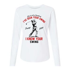 IVe Seen Your Swing I Know Your Swing Funny Trump Golf 2024 Womens Cotton Relaxed Long Sleeve T-Shirt