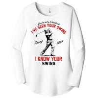 IVe Seen Your Swing I Know Your Swing Funny Trump Golf 2024 Women's Perfect Tri Tunic Long Sleeve Shirt