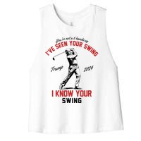 IVe Seen Your Swing I Know Your Swing Funny Trump Golf 2024 Women's Racerback Cropped Tank