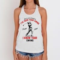 IVe Seen Your Swing I Know Your Swing Funny Trump Golf 2024 Women's Knotted Racerback Tank