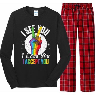 I See You I Love You I Accept You LGBT LGBTQ Tank Top Long Sleeve Pajama Set