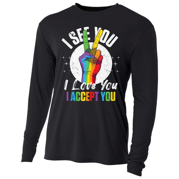 I See You I Love You I Accept You LGBT LGBTQ Tank Top Cooling Performance Long Sleeve Crew