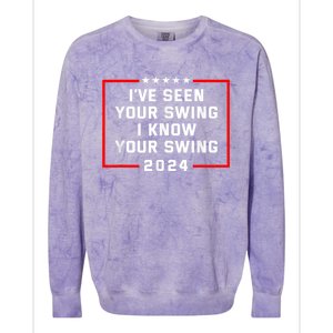 IVe Seen Your Swing I Know Your Swing Golf Funny Political Colorblast Crewneck Sweatshirt