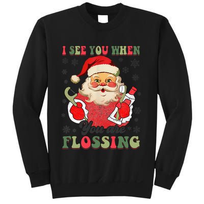 I See You When Your Flossing Christmas Dentist Xmas Flossing Sweatshirt