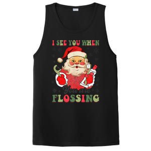 I See You When Your Flossing Christmas Dentist Xmas Flossing PosiCharge Competitor Tank