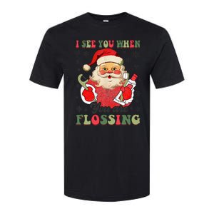 I See You When Your Flossing Christmas Dentist Xmas Flossing Softstyle CVC T-Shirt