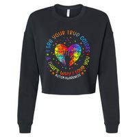 I See Your True Colors Puzzle World Autism Awareness Month Cropped Pullover Crew