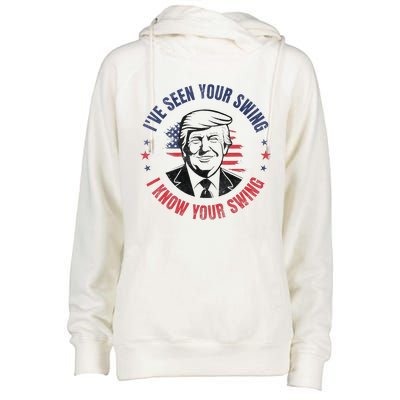 IVe Seen Your Swing I Know Your Swing Funny Golf Womens Funnel Neck Pullover Hood