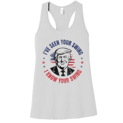 IVe Seen Your Swing I Know Your Swing Funny Golf Women's Racerback Tank