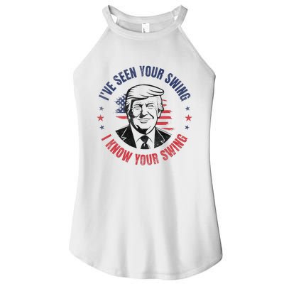 IVe Seen Your Swing I Know Your Swing Funny Golf Women’s Perfect Tri Rocker Tank