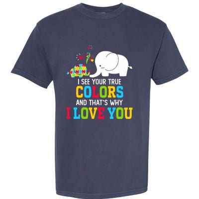 I See Your True Colors, Puzzle World Autism Awareness Month Garment-Dyed Heavyweight T-Shirt