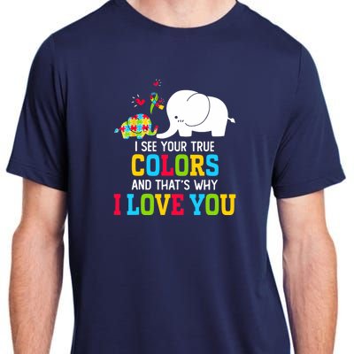 I See Your True Colors, Puzzle World Autism Awareness Month Adult ChromaSoft Performance T-Shirt