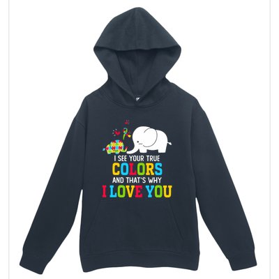 I See Your True Colors, Puzzle World Autism Awareness Month Urban Pullover Hoodie